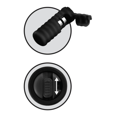 FETISH FANTASY SERIES LIMITED EDITION VIBRATING SILICONE NIPPLE LASSOS BLACK - 1 2