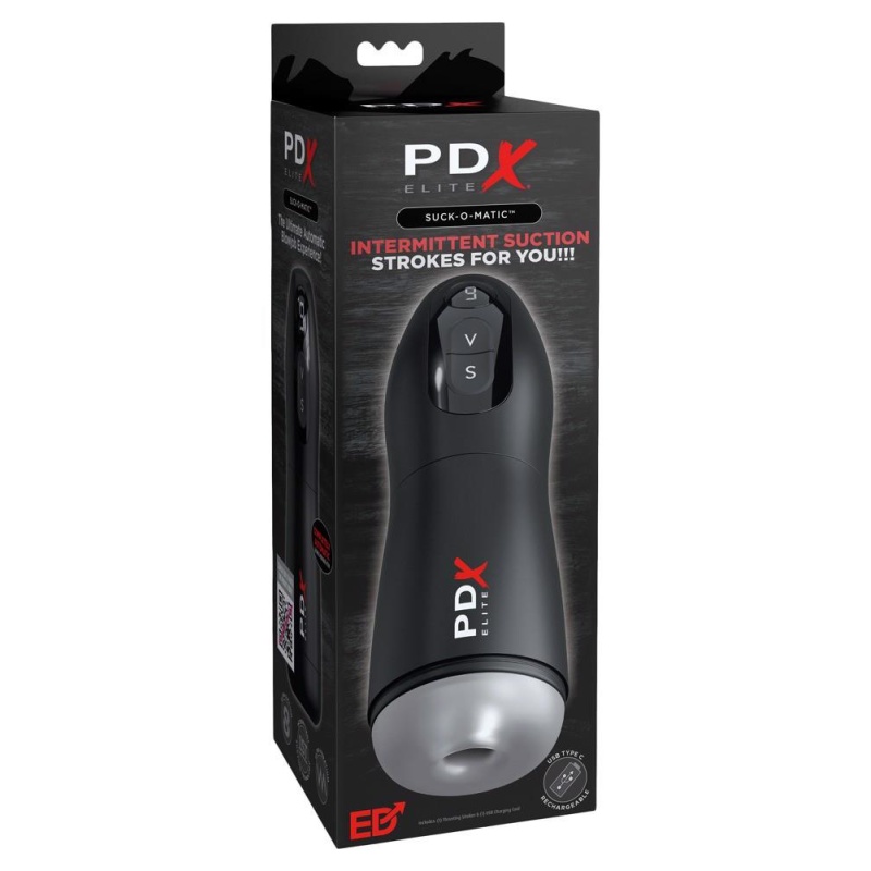 Masturbator automatyczny Suck-O-Matic PDX Elite – 7 trybów wibracji i 7 trybów ssania, długość 26,5 cm - 1