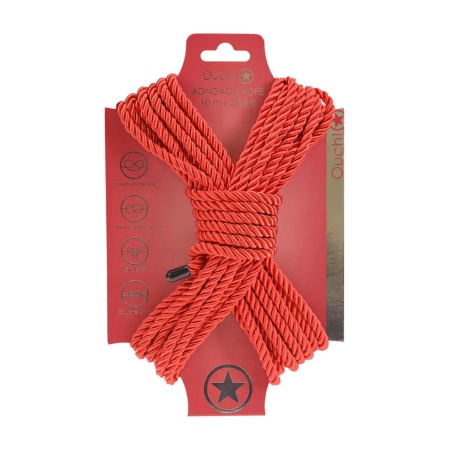 Polyester Bondage Rope - 32.8 ft / 10 m - Red - 1