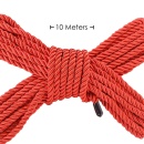 Polyester Bondage Rope - 32.8 ft / 10 m - Red - 2