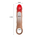 Nakładka na penisa BRAD z wibracją i przedłużeniem o 4,9 cm - 8