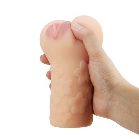 Masturbator Scarlet z żebrowanym kanałem TPR (17 cm) - 10