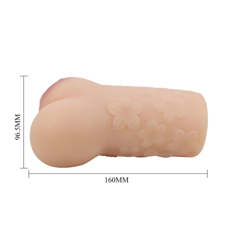 Masturbator Scarlet z żebrowanym kanałem TPR (17 cm) - 11