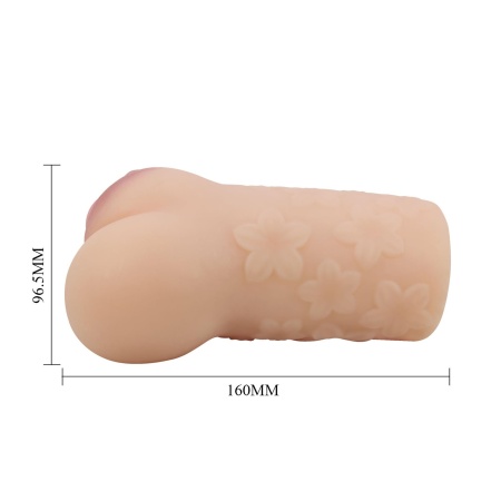 Masturbator Scarlet z żebrowanym kanałem TPR (17 cm) - 11