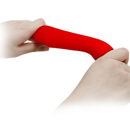 Wibrator do punktu G Faun Red z 12 trybami wibracji i długością 18,5 cm - 4