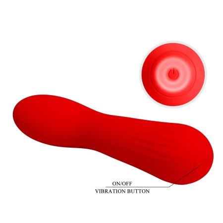 Wibrator do punktu G Faun Red z 12 trybami wibracji i długością 18,5 cm - 11
