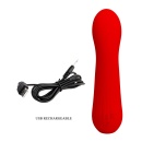 Wibrator do punktu G Faun Red z 12 trybami wibracji i długością 18,5 cm - 12