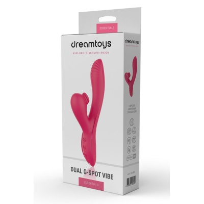 Wibrator dualny Essentials Dual G-Spot Vibe z funkcją tapping i elastyczną konstrukcją, 22,5 cm - 1