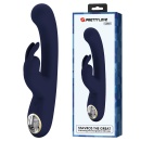 Wibrator króliczek Lamar - zakrzywiony trzon, 10 funkcji wibracji, 9 poziomów intensywności, silikon + ABS, 22 cm - 2