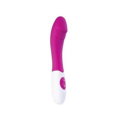 Wibrator Una silikonowy z zakrzywioną końcówką 19,8 cm - 1 2