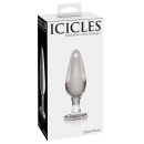 Korek analny szklany No. 26 Clear – termoregulacja, gładka powierzchnia, 11 cm długości i 4 cm średnicy - 1