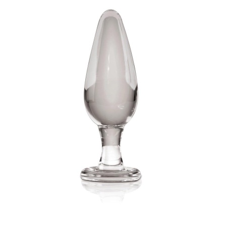 Korek analny szklany No. 26 Clear – termoregulacja, gładka powierzchnia, 11 cm długości i 4 cm średnicy - 2