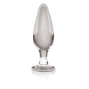 Korek analny szklany No. 26 Clear – termoregulacja, gładka powierzchnia, 11 cm długości i 4 cm średnicy - 2