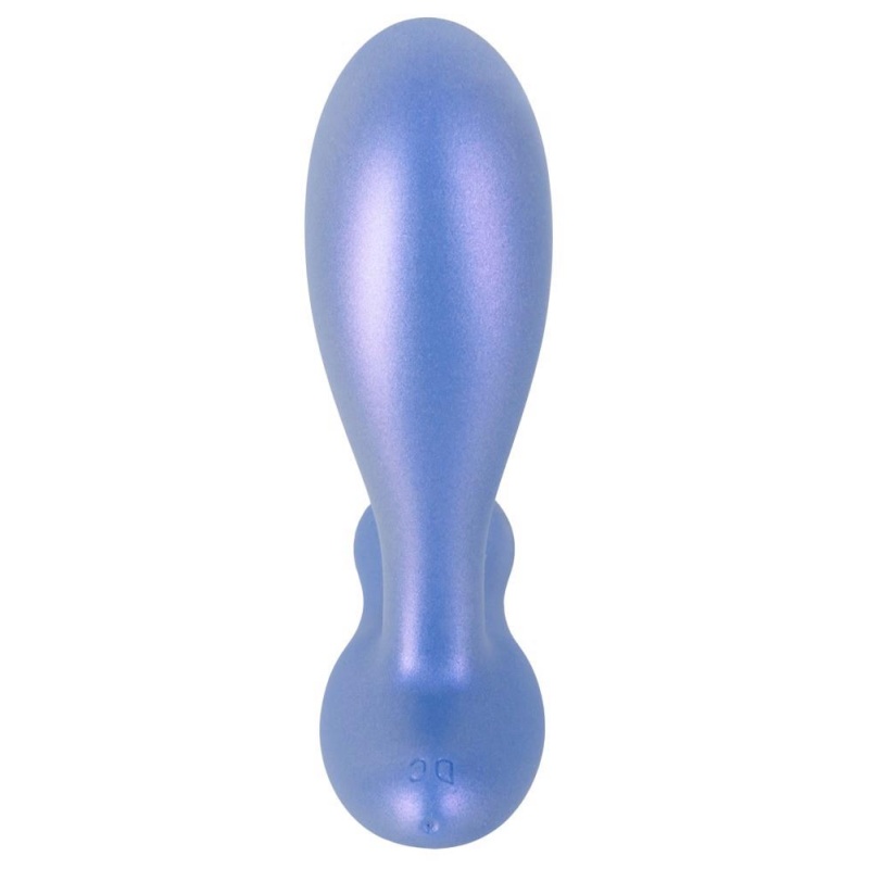 Wibrujący Korek Analny Flexible Butt Plug - Podwójna Stymulacja Prostaty i Krocza, Silikon z Powłoką PU, 11,5 cm - 5