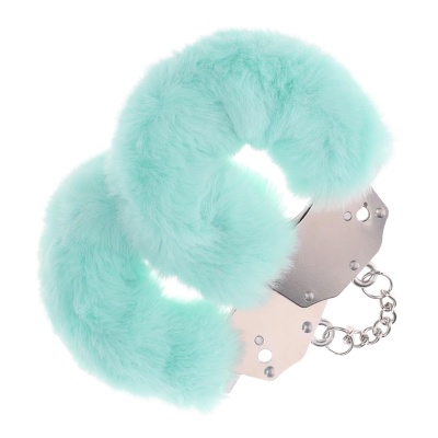 Heavy-duty Fluffy Handcuffs - Powder Green - 1