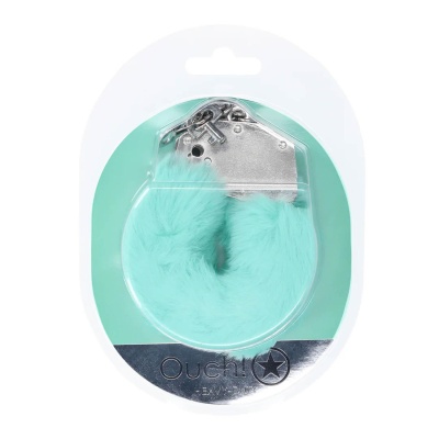 Heavy-duty Fluffy Handcuffs - Powder Green - 1 2