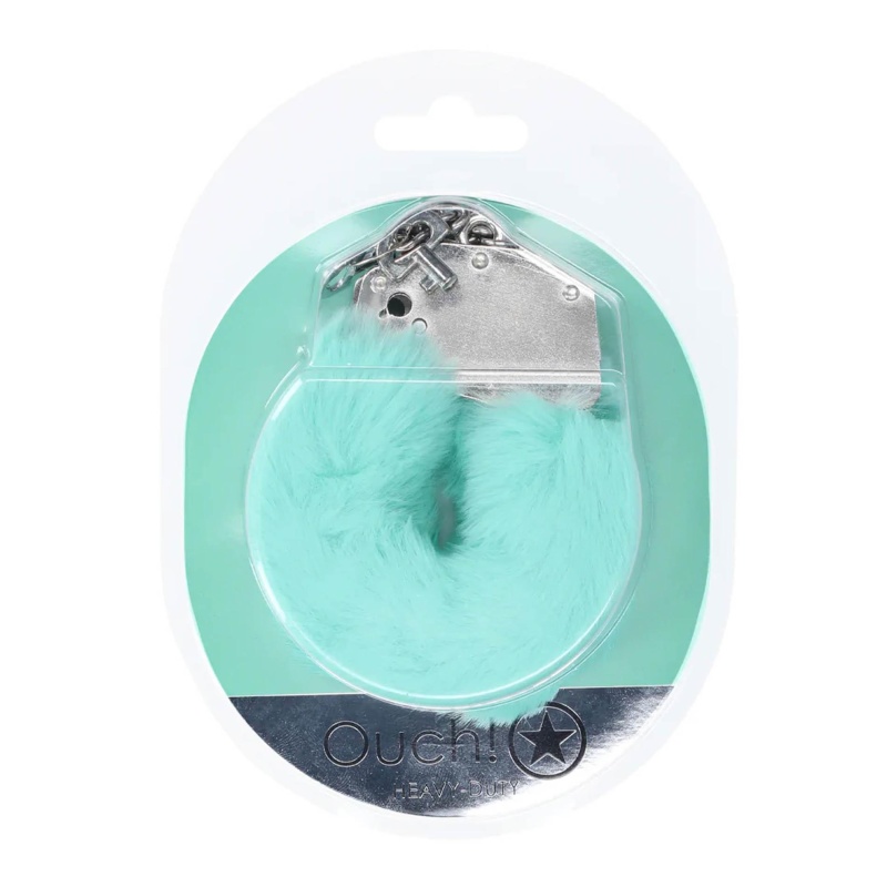 Heavy-duty Fluffy Handcuffs - Powder Green - 2