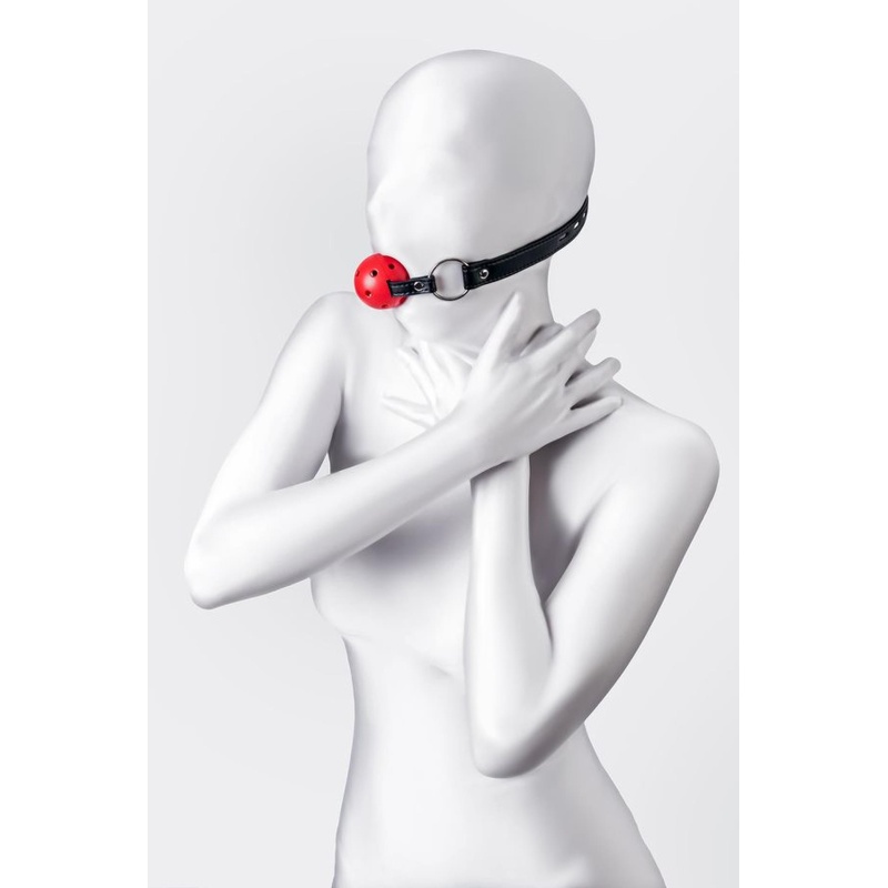Anonymo gag, ABS plastic, red, 64 cm - 3