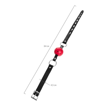 Anonymo gag, ABS plastic, red, 64 cm - 7