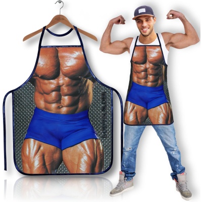 Fartuszek kuchenny Bodybuilder z motywem kulturysty na imprezę i prezent - 1