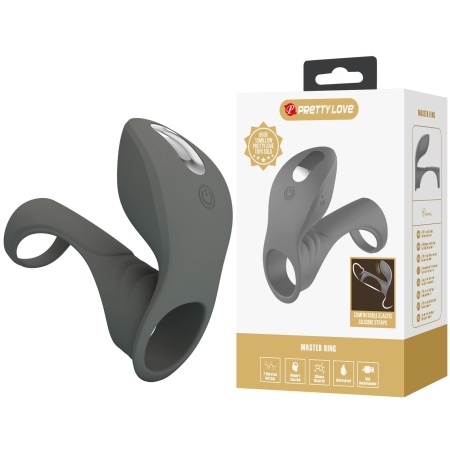 Pierścień na penisa Master Ring - 7 trybów wibracji, funkcja pamięci, silikon, 9 cm średnicy - 1