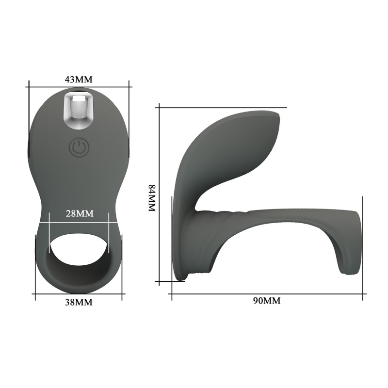 Pierścień na penisa Master Ring - 7 trybów wibracji, funkcja pamięci, silikon, 9 cm średnicy - 5