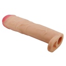 Nakładka na penisa Gerd Flesh z rowkami i paskiem, 7,6 cm - 4