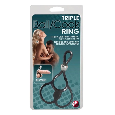 Triple Ball and Cock Ring - 1