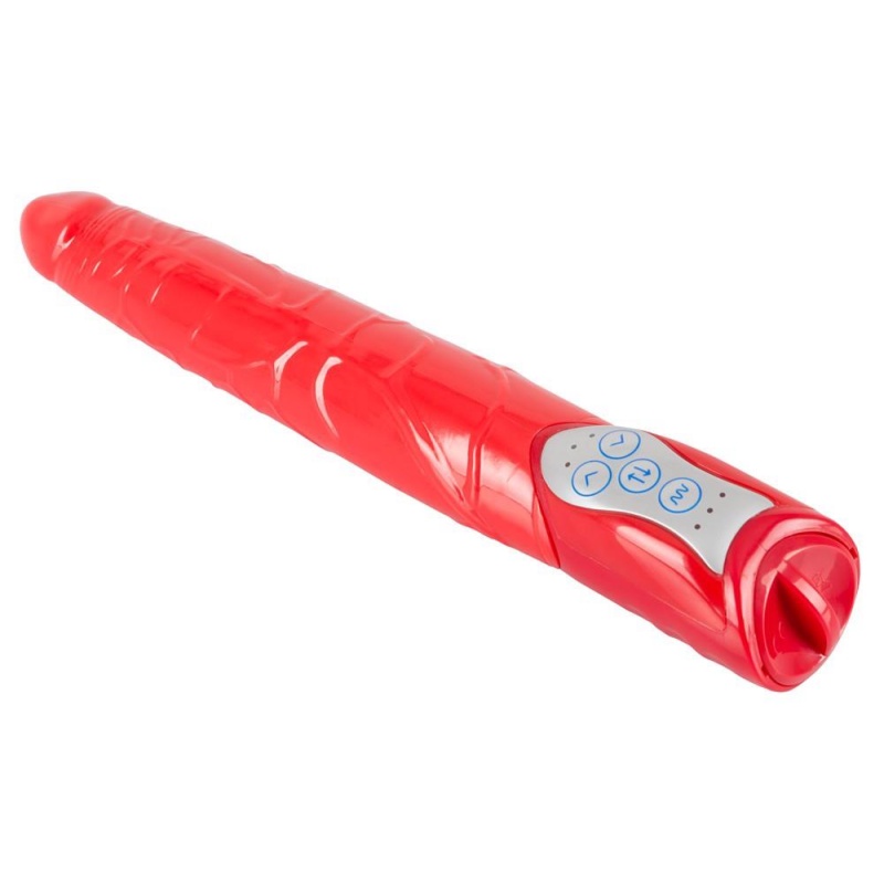 Wibrator Red Push 27,5 cm z funkcją pulsacji (push) i 7 trybami wibracji, TPE - 5