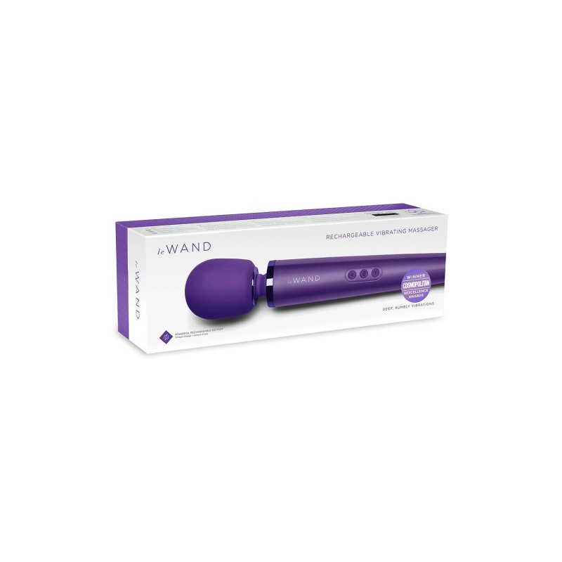Masażer Le Wand Rechargeable Purple - 10 prędkości i 20 wzorców, 34 cm x 6,2 cm - 1