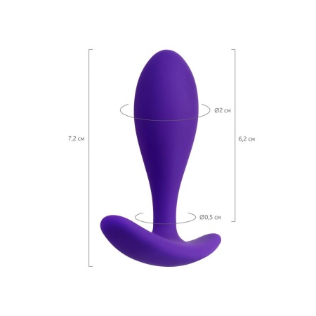 Korek analny Anal Plug Hub - matowy silikon, szeroka podstawa, 7,2 cm - 6