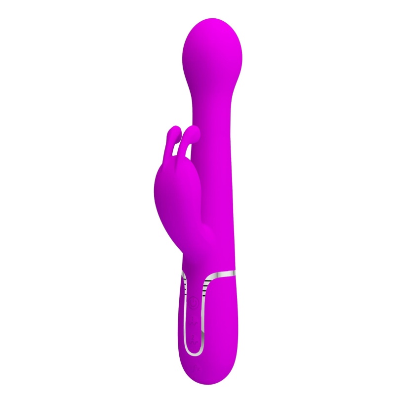 Wibrator króliczek Dejon Twinkled Tenderness Purple - 7 funkcji wibracji, 4 tryby wypychania, 4 funkcje rotacji, dwa niezależne - 3