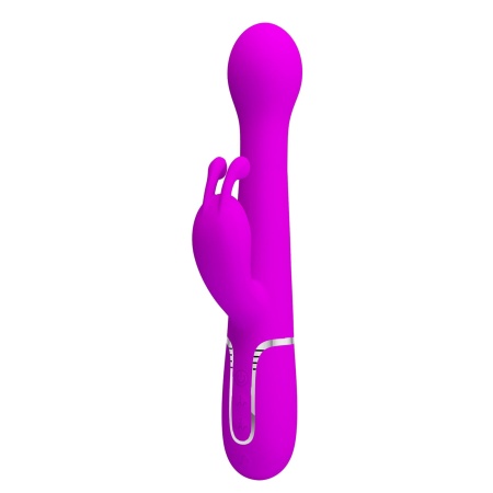 Wibrator króliczek Dejon Twinkled Tenderness Purple - 7 funkcji wibracji, 4 tryby wypychania, 4 funkcje rotacji, dwa niezależne - 3