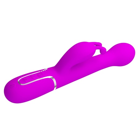 Wibrator króliczek Dejon Twinkled Tenderness Purple - 7 funkcji wibracji, 4 tryby wypychania, 4 funkcje rotacji, dwa niezależne - 6