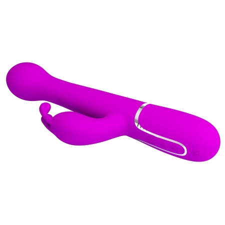 Wibrator króliczek Dejon Twinkled Tenderness Purple - 7 funkcji wibracji, 4 tryby wypychania, 4 funkcje rotacji, dwa niezależne - 7