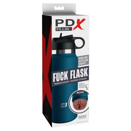 Masturbator Private Pleaser w formie dyskretnej butelki z rękawem Fanta Flesh, 23,8 cm, zaworek podciśnienia - 1