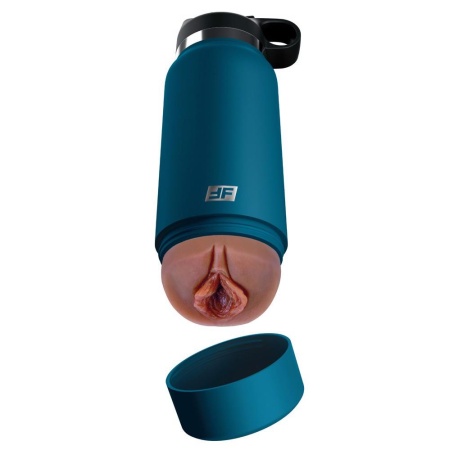 Masturbator Private Pleaser w formie dyskretnej butelki z rękawem Fanta Flesh, 23,8 cm, zaworek podciśnienia - 2