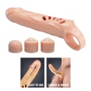 Nakładka na penisa Penis Sleeve z 3 wyjmowanymi wkładkami - TPE, 24,3 cm - 3
