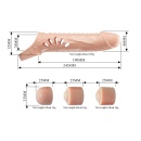 Nakładka na penisa Penis Sleeve z 3 wyjmowanymi wkładkami - TPE, 24,3 cm - 8