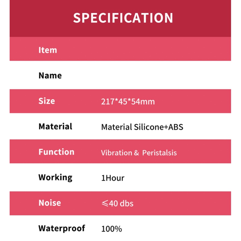 Wibrator Dick Red 9 z 9 trybami wibracji i mechanizmem ruchów posuwistych, długość 21,7 cm - 12