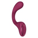Wibrator G for Goddess 2 Wine Red - dwufunkcyjna stymulacja punktu G i łechtaczki, 2 silniki, 60 programów, silikon medyczny, IP - 1