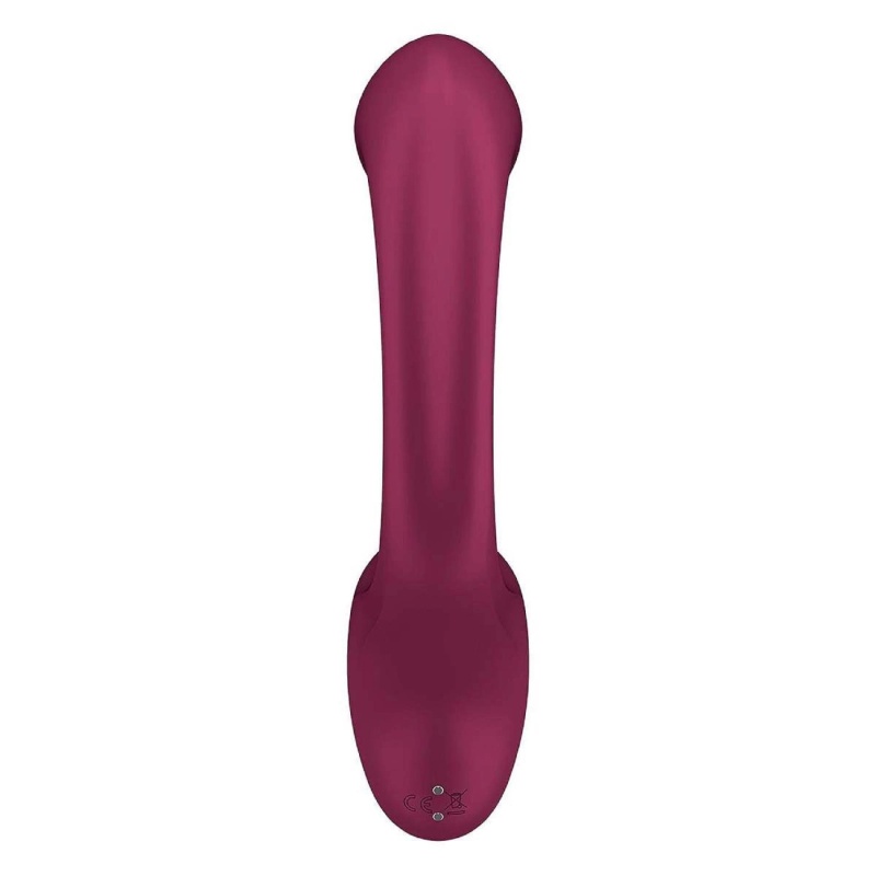 Wibrator G for Goddess 2 Wine Red - dwufunkcyjna stymulacja punktu G i łechtaczki, 2 silniki, 60 programów, silikon medyczny, IP - 3