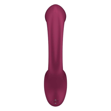 Wibrator G for Goddess 2 Wine Red - dwufunkcyjna stymulacja punktu G i łechtaczki, 2 silniki, 60 programów, silikon medyczny, IP - 3