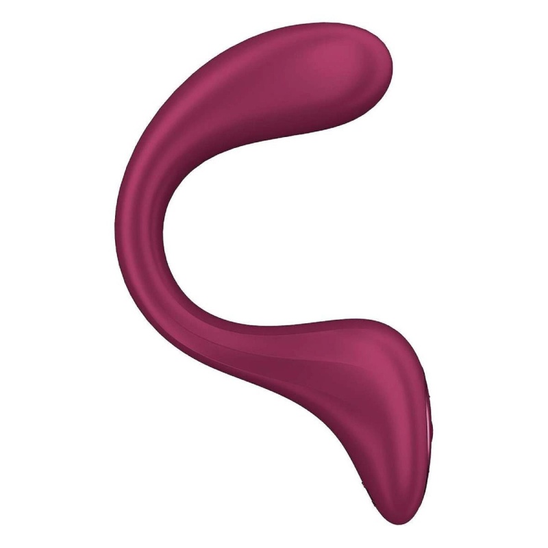 Wibrator G for Goddess 2 Wine Red - dwufunkcyjna stymulacja punktu G i łechtaczki, 2 silniki, 60 programów, silikon medyczny, IP - 5
