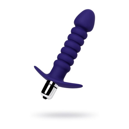 Wibrator analny Condal Violet z reliefową powierzchnią i szeroką podstawą, 14 cm - 1