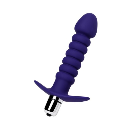 Wibrator analny Condal Violet z reliefową powierzchnią i szeroką podstawą, 14 cm - 2