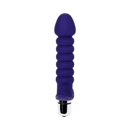 Wibrator analny Condal Violet z reliefową powierzchnią i szeroką podstawą, 14 cm - 4
