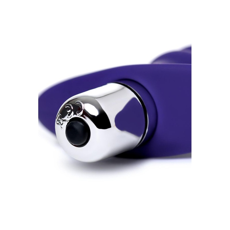 Wibrator analny Condal Violet z reliefową powierzchnią i szeroką podstawą, 14 cm - 6