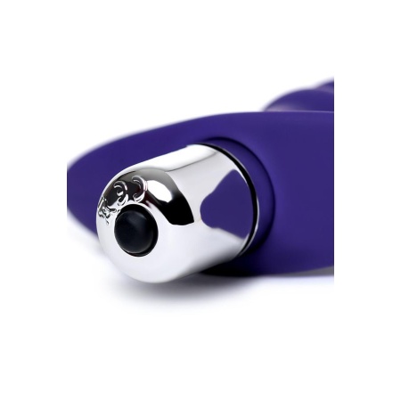 Wibrator analny Condal Violet z reliefową powierzchnią i szeroką podstawą, 14 cm - 6