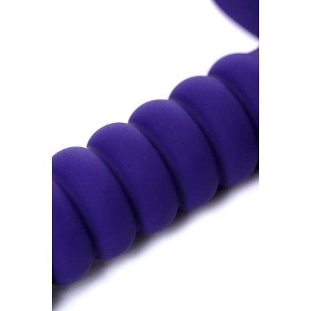 Wibrator analny Condal Violet z reliefową powierzchnią i szeroką podstawą, 14 cm - 7